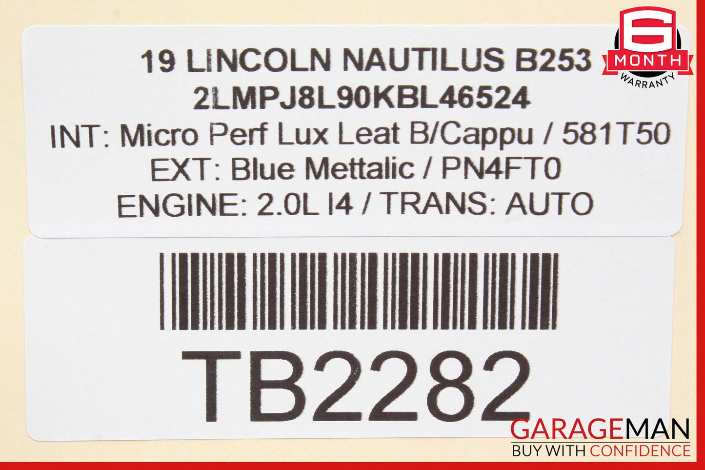 19-21 Lincoln Nautilus Rear Right Passenger Side Door Control Module OEM
