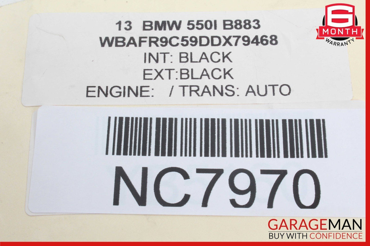 11-16 BMW 528i 535i 550i Crash Impact Sensor Control Module Unit 9280186