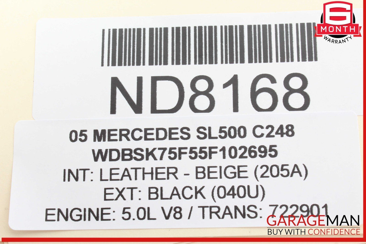 Mercedes R230 SL550 SL55 03-12 Right Dash A/C Vent Beige 2308300254 OEM