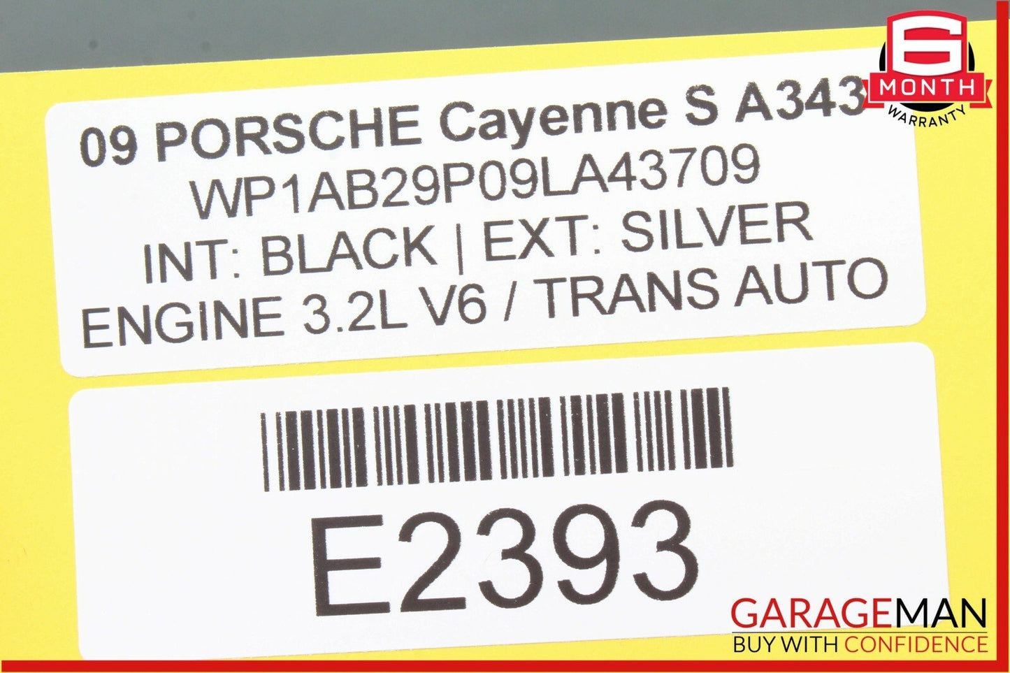 08-10 Porsche Cayenne S 957 Interior Top Upper Rear View Mirror Black OEM