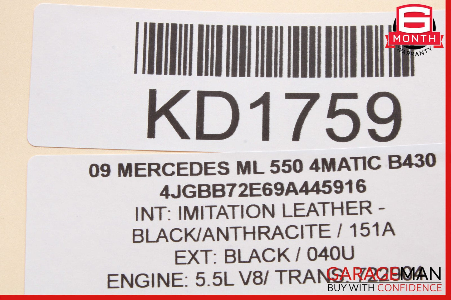 06-13 Mercedes W164 ML550 Front or Rear Bumper Parktronic Parking Sensor OEM