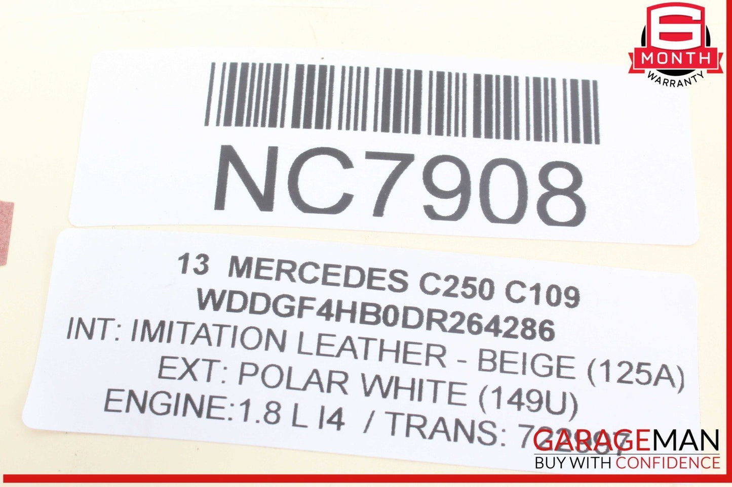 08-14 Mercedes W204 C250 C350 C63 Rear Left Side Door Lock Latch Actuator OEM