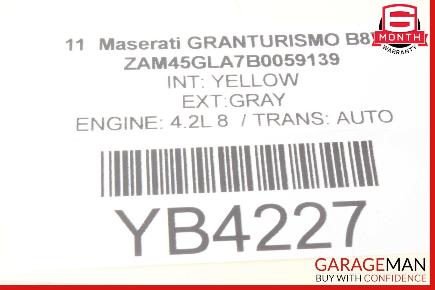 03-19 Maserati GranTurismo M145 Interior Overhead Dome Light Lamp OEM