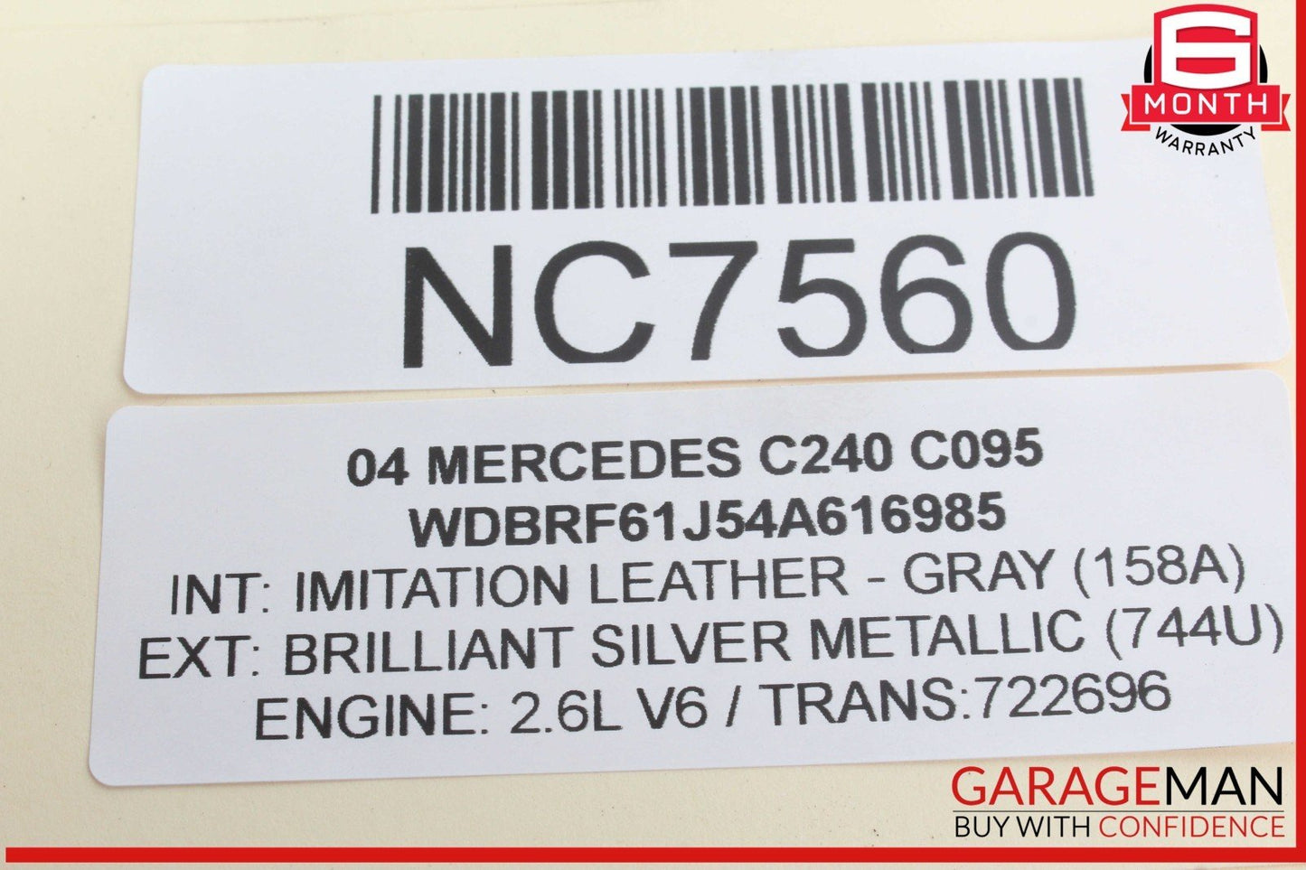 01-07 Mercedes W203 C240 C350 Rear Left Side Door Control Module 2038202185 OEM