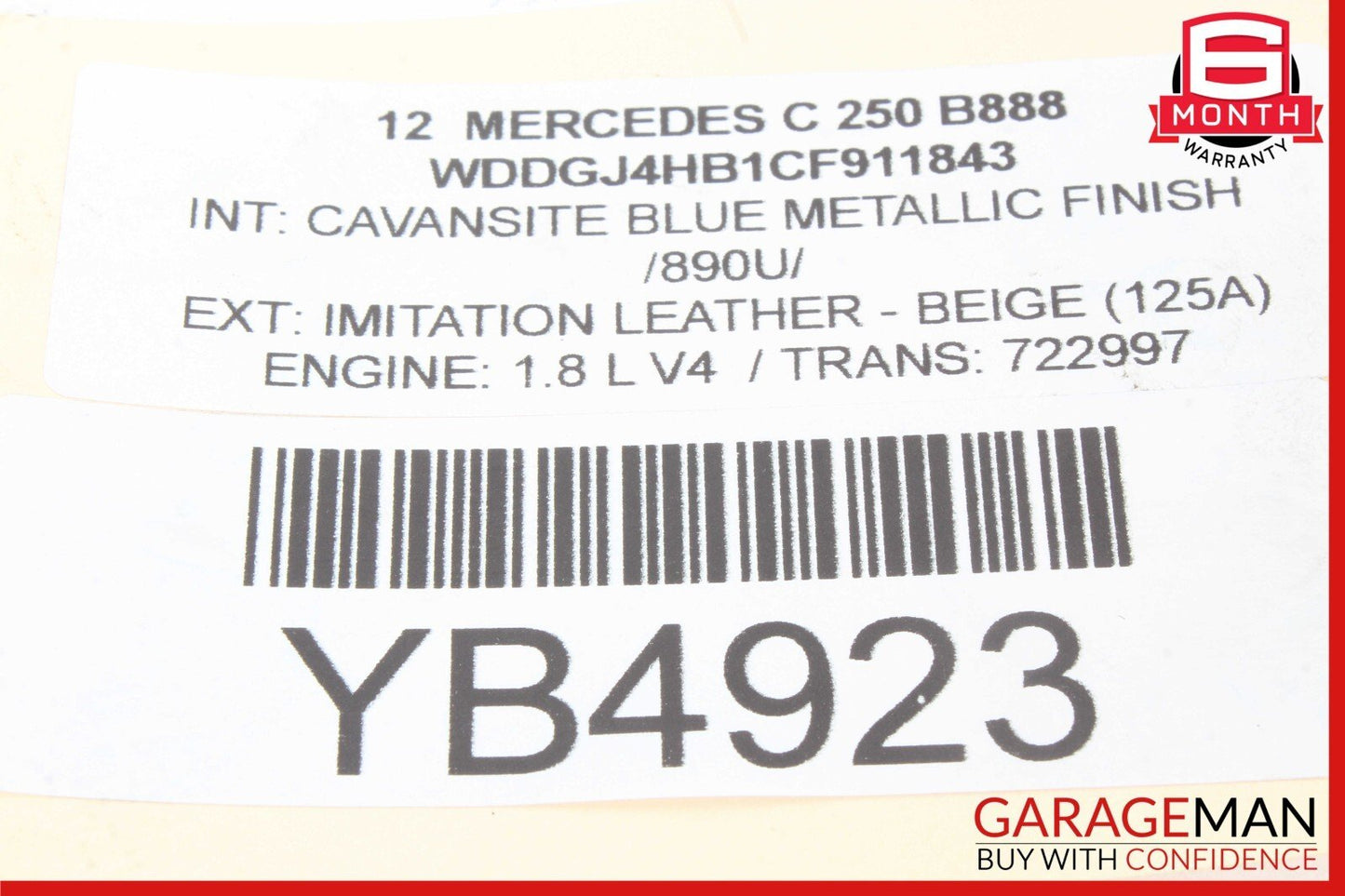 12-15 Mercedes W204 C250 SLK250 M271 1.8L Engine Throttle Body OEM