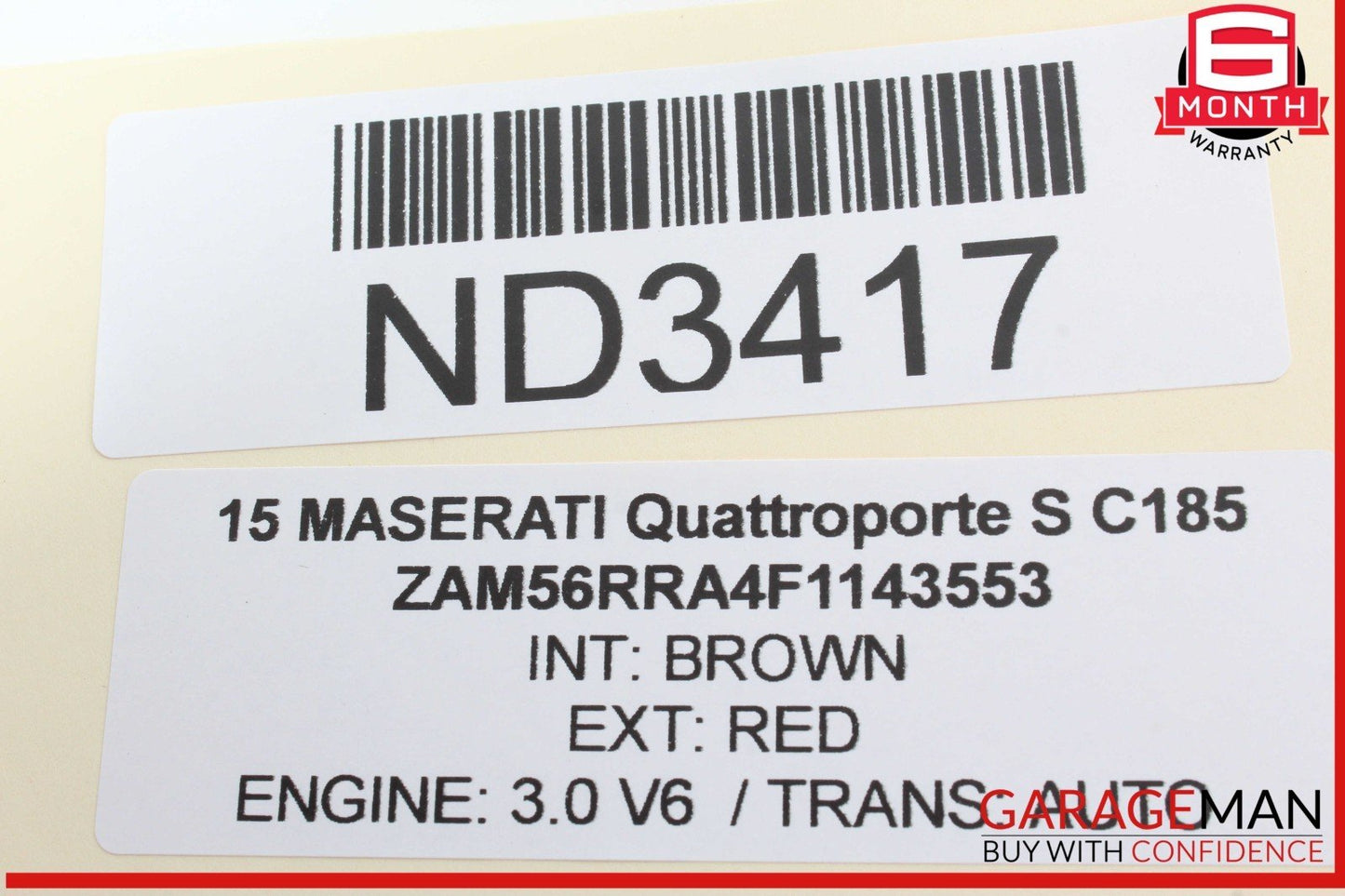 14-17 Maserati Quattroporte S Ignition Engine Start Stop Switch Control OEM