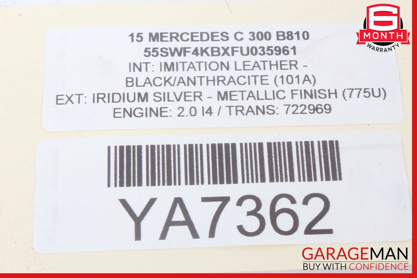 14-20 Mercedes W205 C300 C350e Trunk Tailgate Release Open Handle w/ Camera OEM