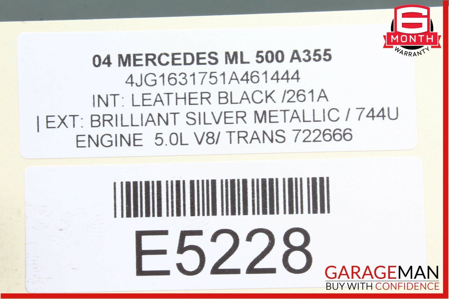 02-05 Mercedes W163 ML500 Fuel Gas Tank Pump Motor Sensor Module Unit OEM