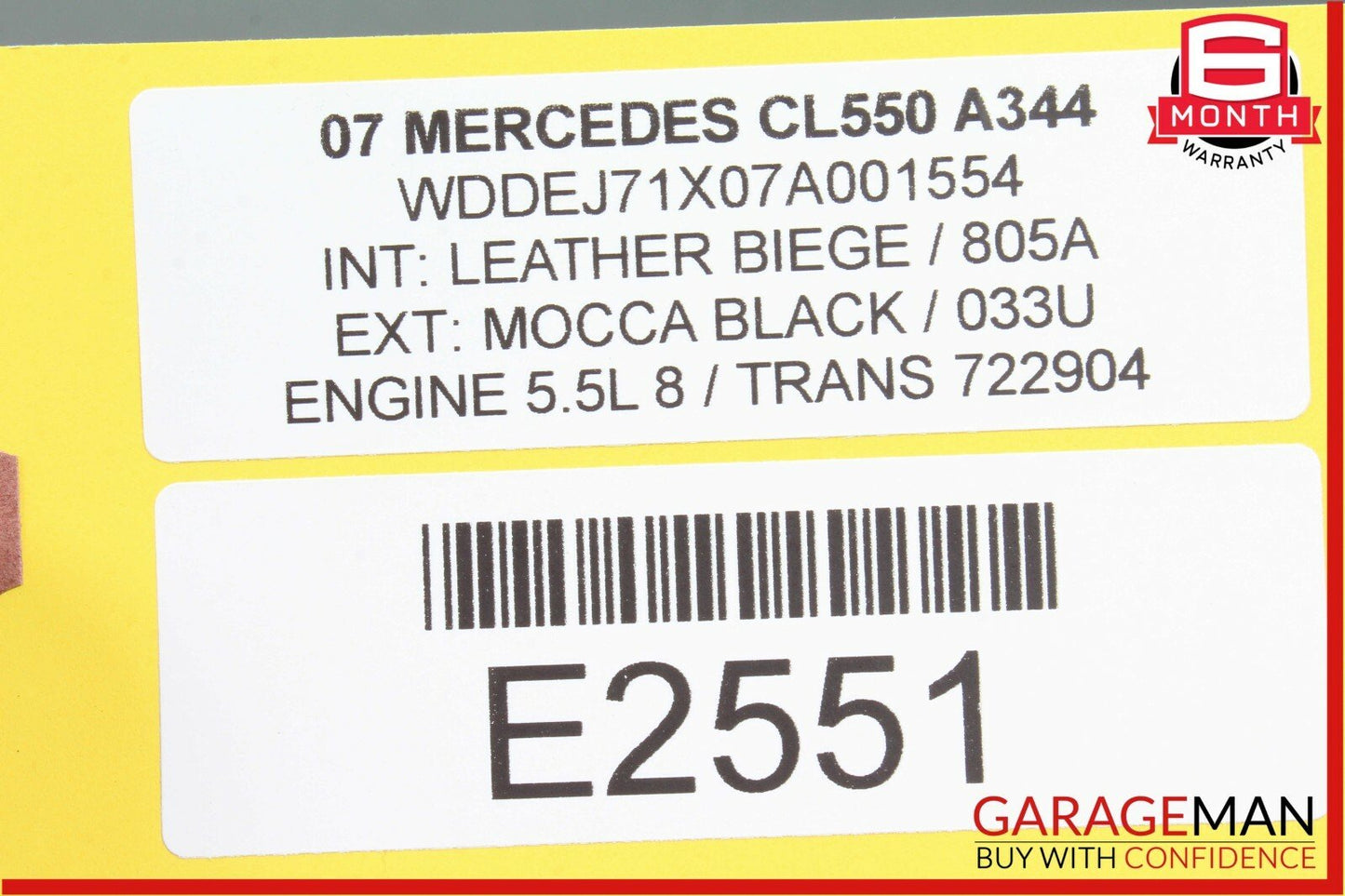 07-13 Mercedes W216 CL550 S550 Rear Trunk Lid Lock Unlock Release Handle OEM