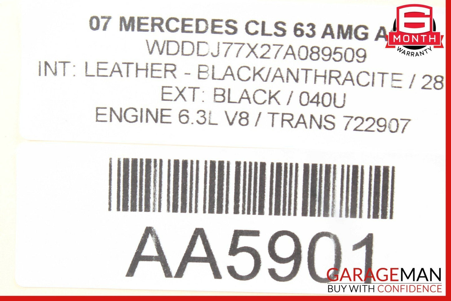 06-09 Mercedes W219 CLS63 AMG CLS550 Bosch Engine Starter Motor 77985706 OEM