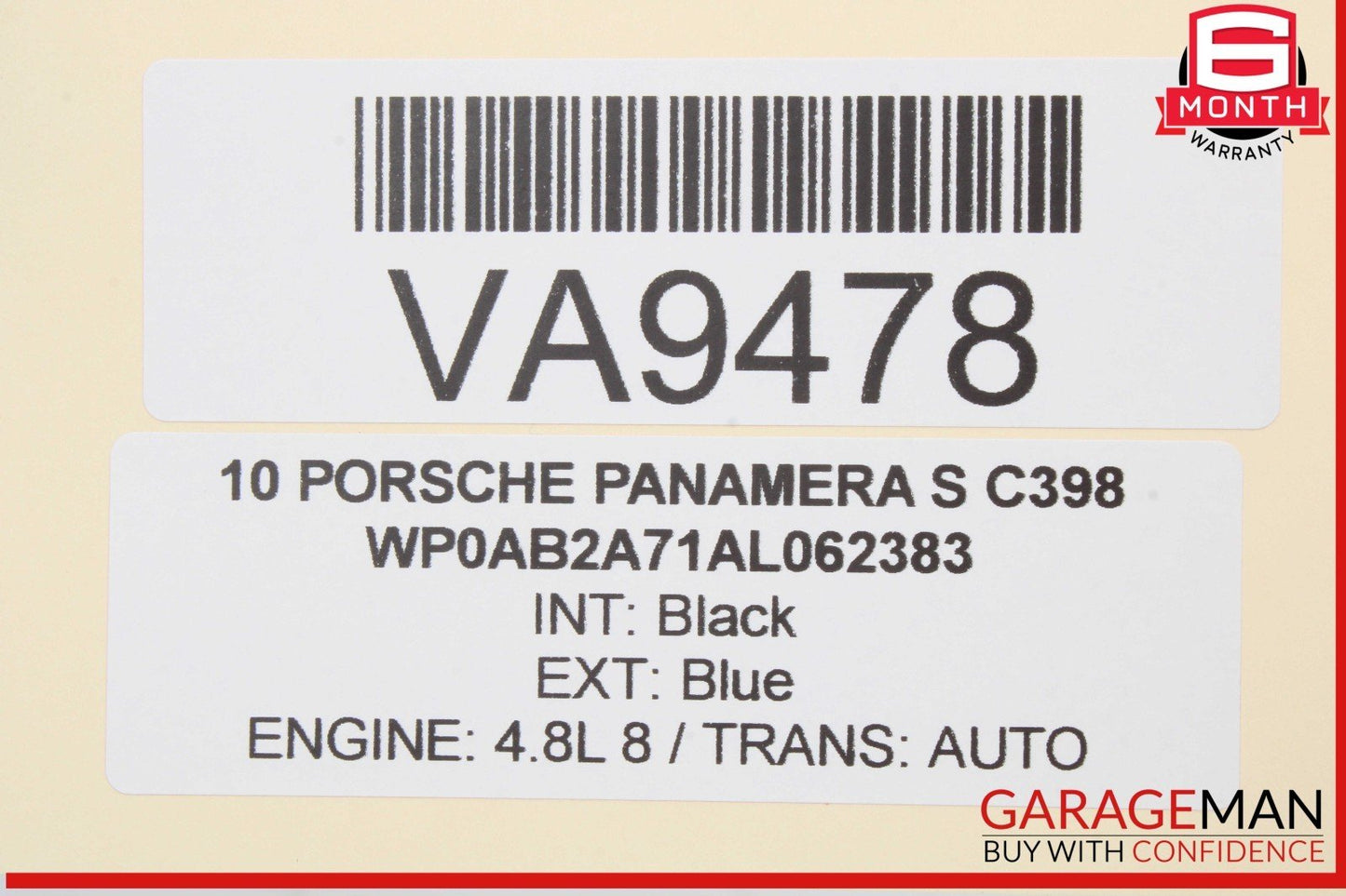 10-16 Porsche Panamera S 970 Rear Left or Rear Right Side Seat Belt Blue OEM