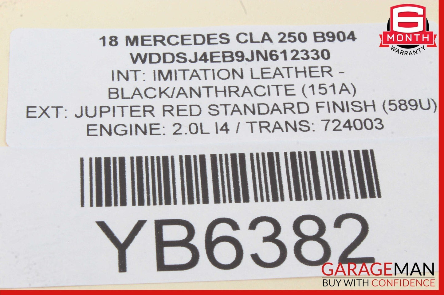 14-19 Mercedes W117 CLA250 Rear Left Side Door Window Regulator Motor Unit OEM