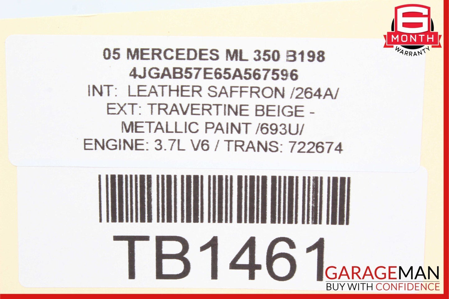 98-05 Mercedes W163 ML350 ML500 Rear Right / Left Axle CV Half Shaft Driveshaft