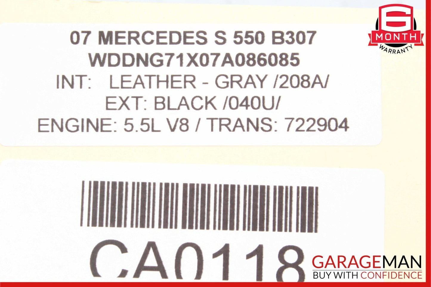 07-09 Mercedes-Benz W221 S550 Head Unit Command CD Navigation 2218700187