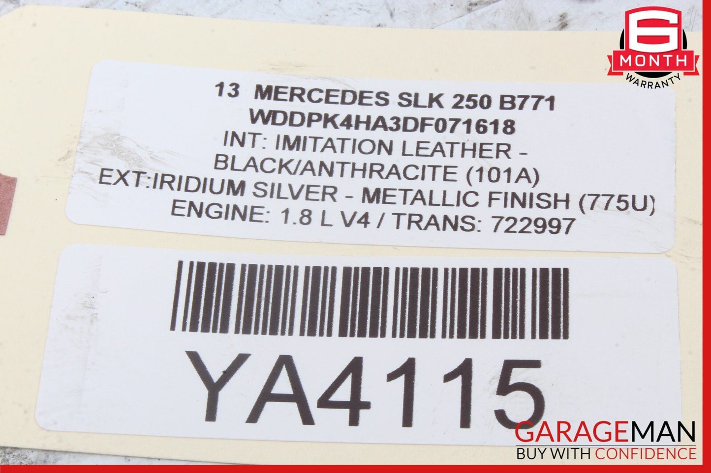 12-16 Mercedes R172 SLK250 Rear Right or Left Side Suspension Lower Control Arm