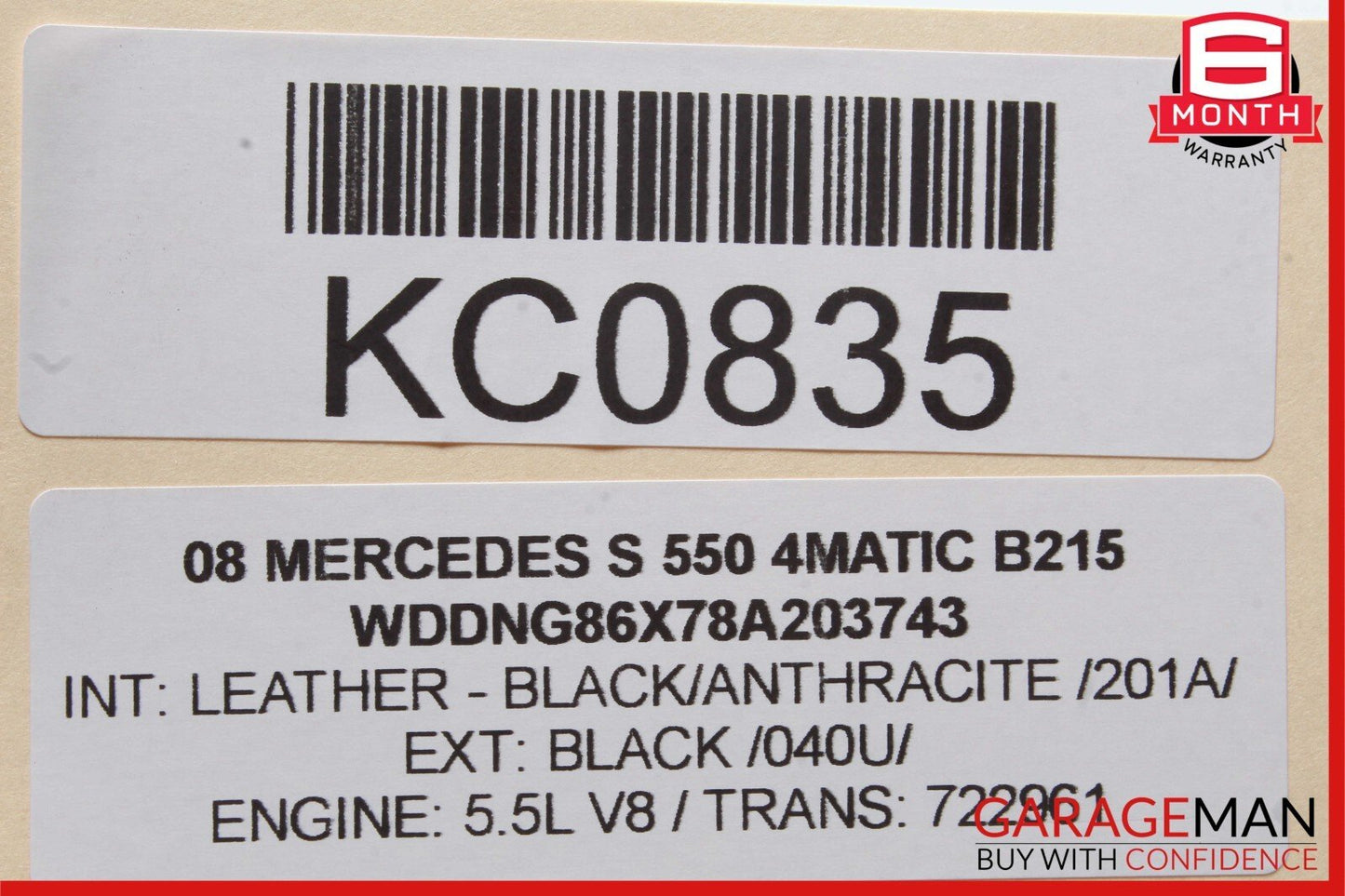 07-14 Mercedes W221 S550 CL600 CL550 Trunk Lid Lock Latch Actuator OEM