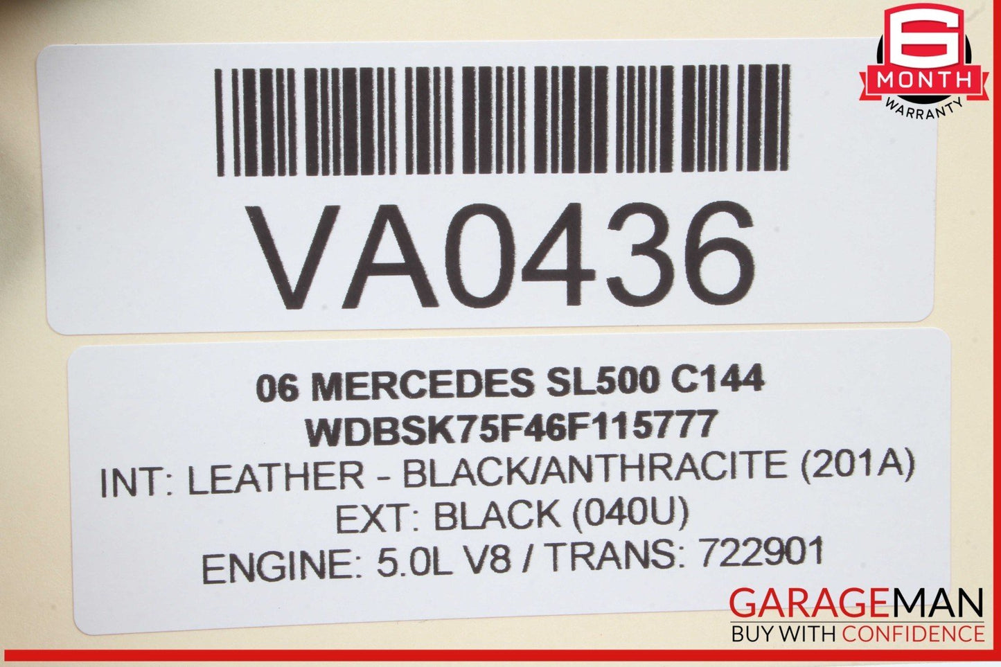 00-12 Mercedes R230 SL500 CL500 Anti Theft Alarm Sensor Control Module Unit OEM