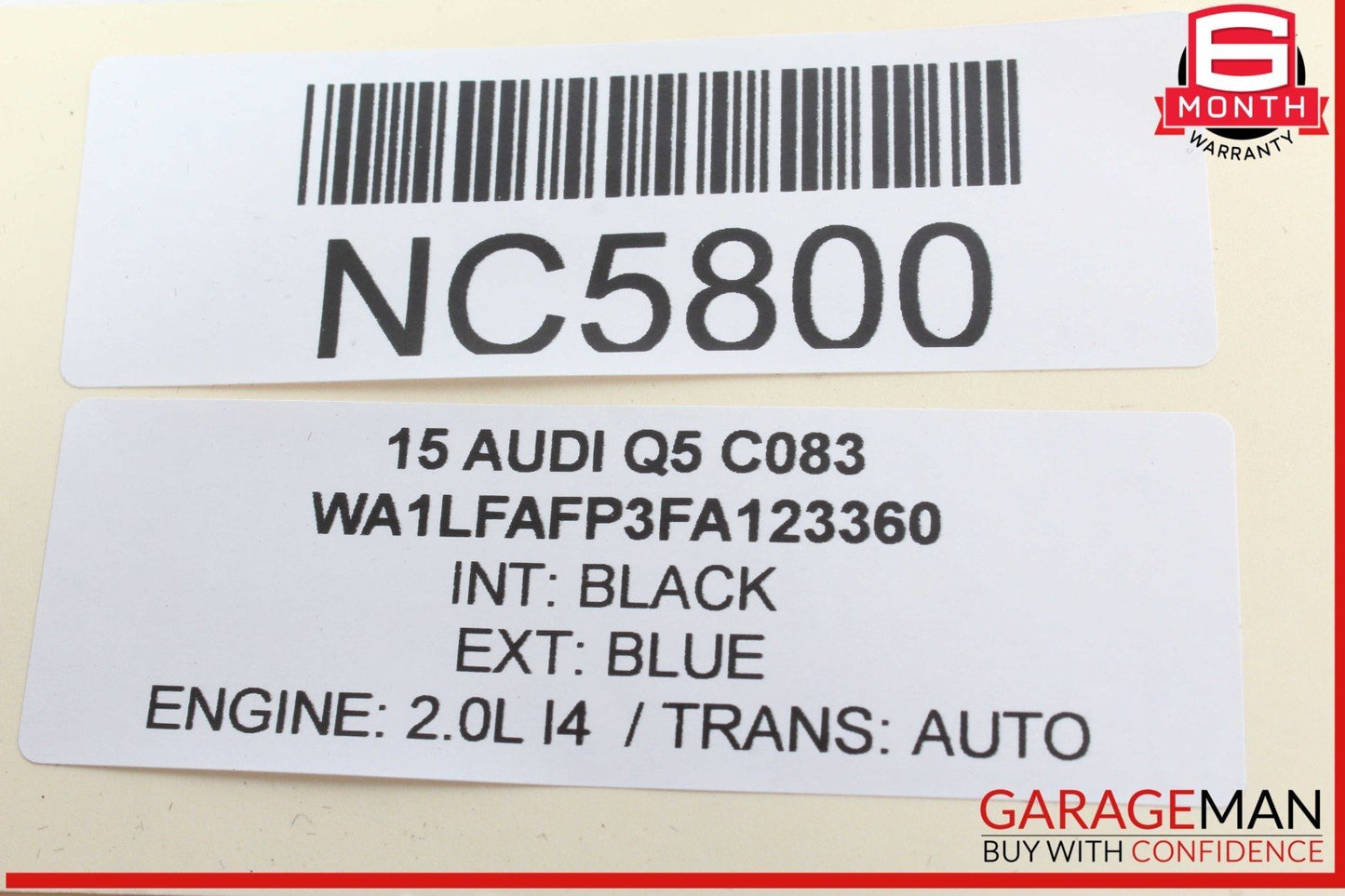 13-17 Audi Q5 Rear Left Driver Side Door Control Module Unit 8K0959795G OEM