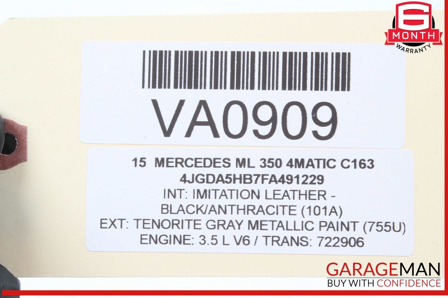 10-18 Mercedes W166 ML350 4MATIC Trunk Lid Power Closing Motor 2047500060 OEM