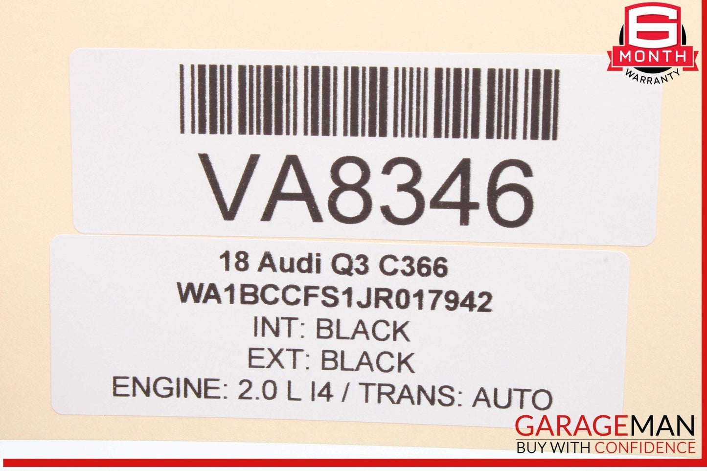 12-18 Audi Q3 SQ5 Front Right Passenger Side Window Regulator Motor 8K0959802B