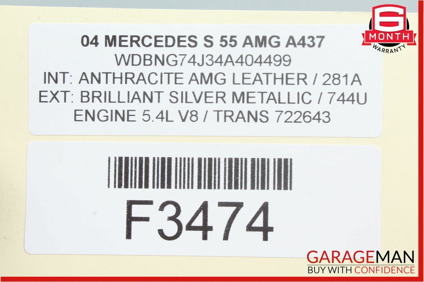 00-06 Mercedes W220 S55 S500 CL55 AMG Front Relay Fuse Box 2205450301 OEM