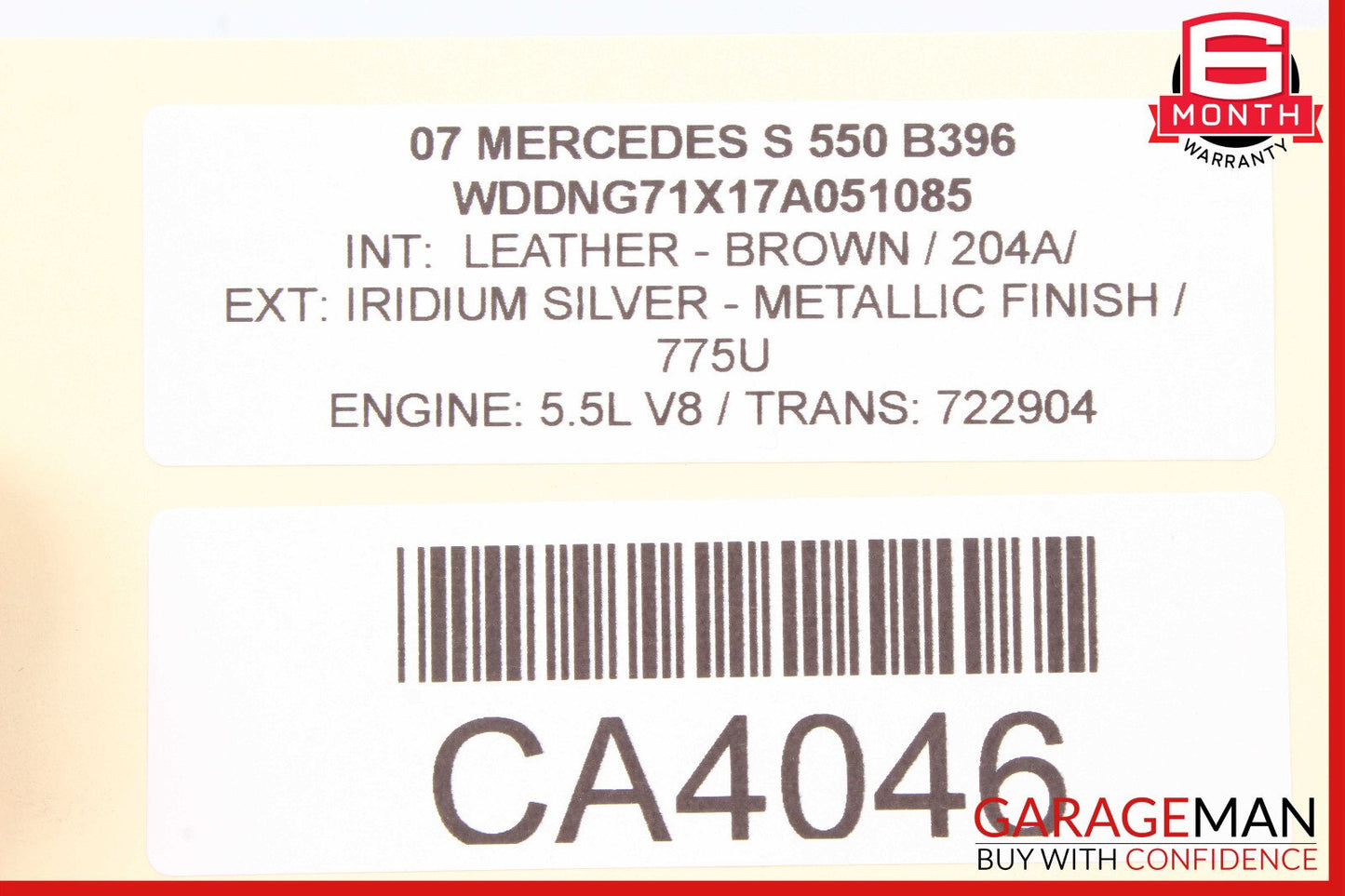 07-09 Mercedes W221 S550 S63 AMG Rear Left or Right Door Speaker 2218203702 OEM
