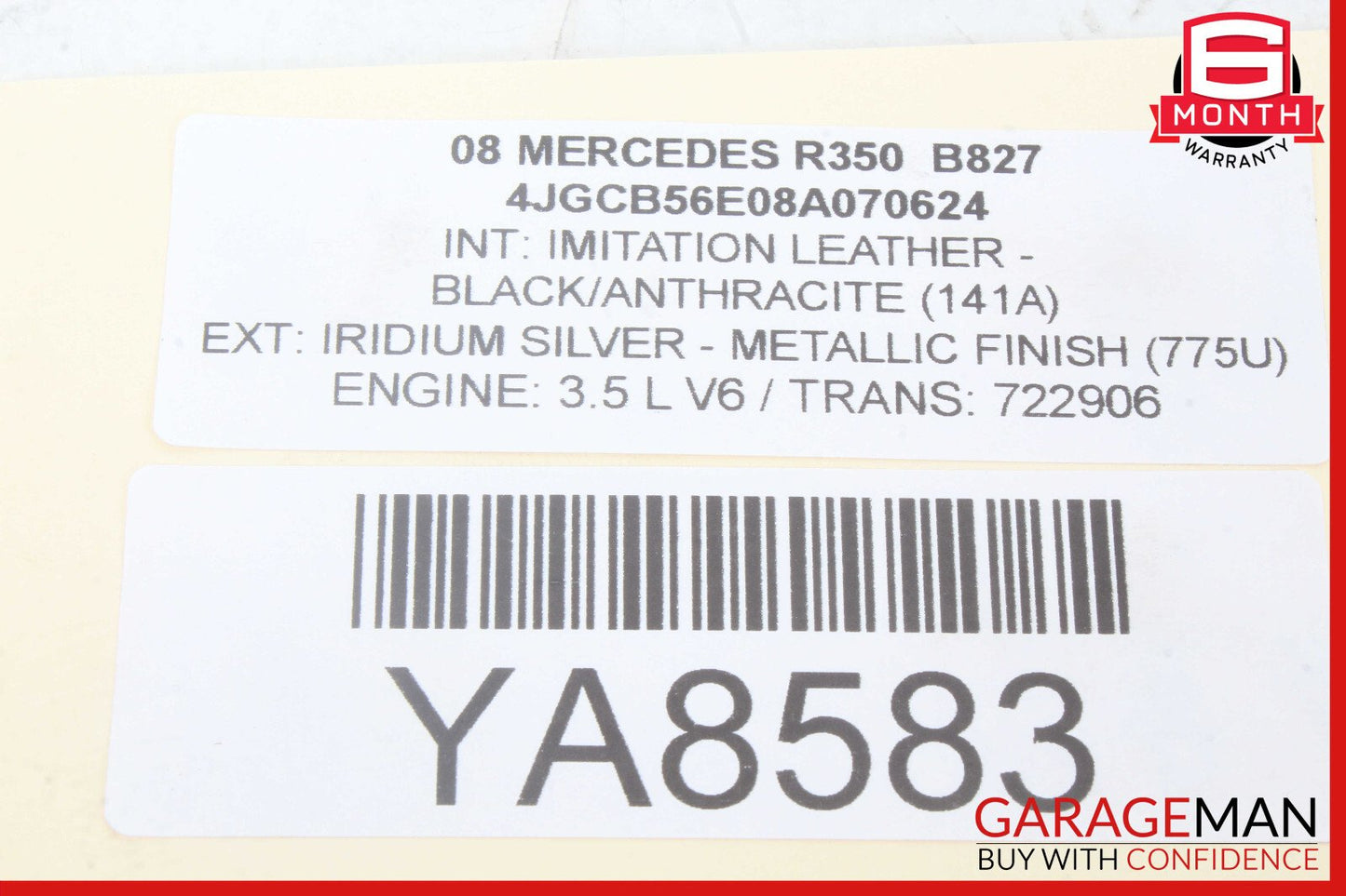 06-12 Mercedes X164 GL450 R350 ML63 AMG Rear Windshield Glass Wiper Motor OEM