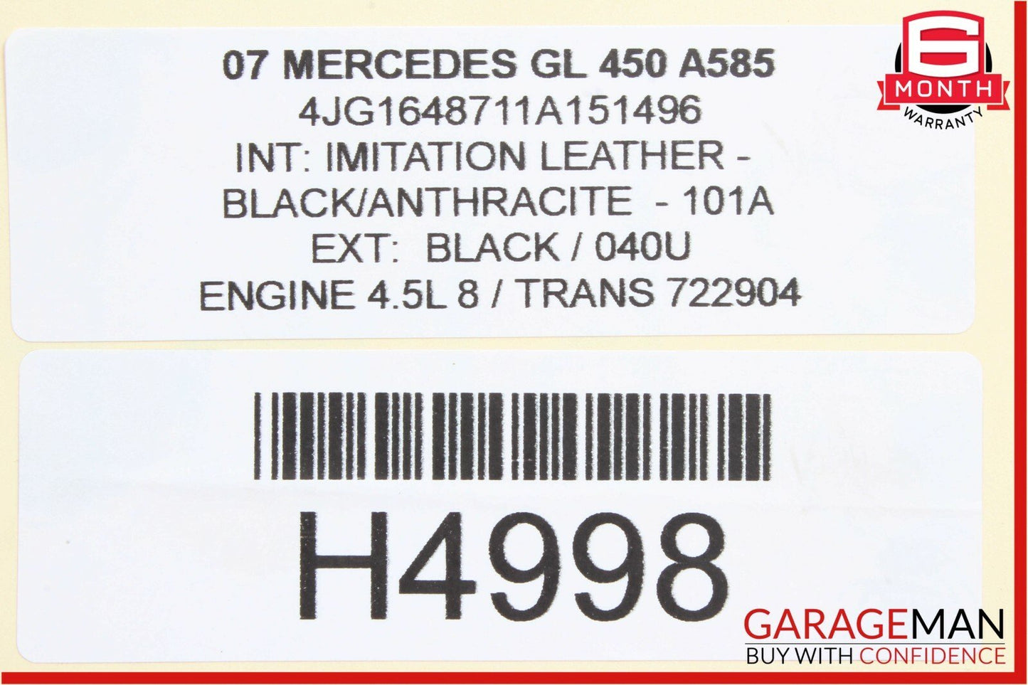 03-11 Mercedes CLS500 ML350 GL450 Front Left Side Seat Control Module Unit