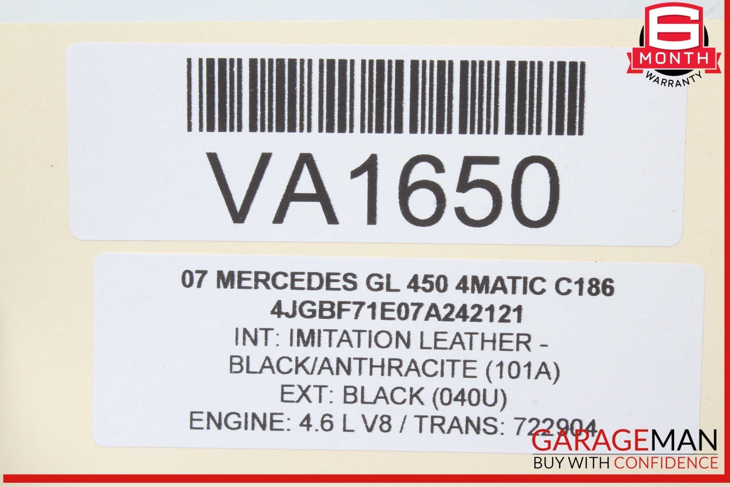 07-19 Mercedes X164 GL450 4MATIC GL350 Rear 3rd Third Row Seat Motor OEM