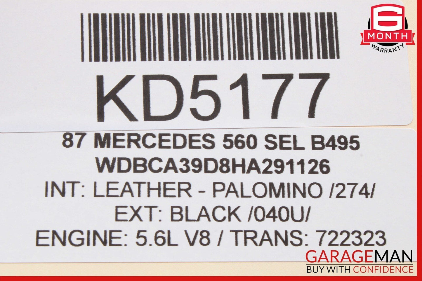 82-91 Mercedes W126 560SEL 560SEC 300TD Hazard Warning Light Switch Button OEM