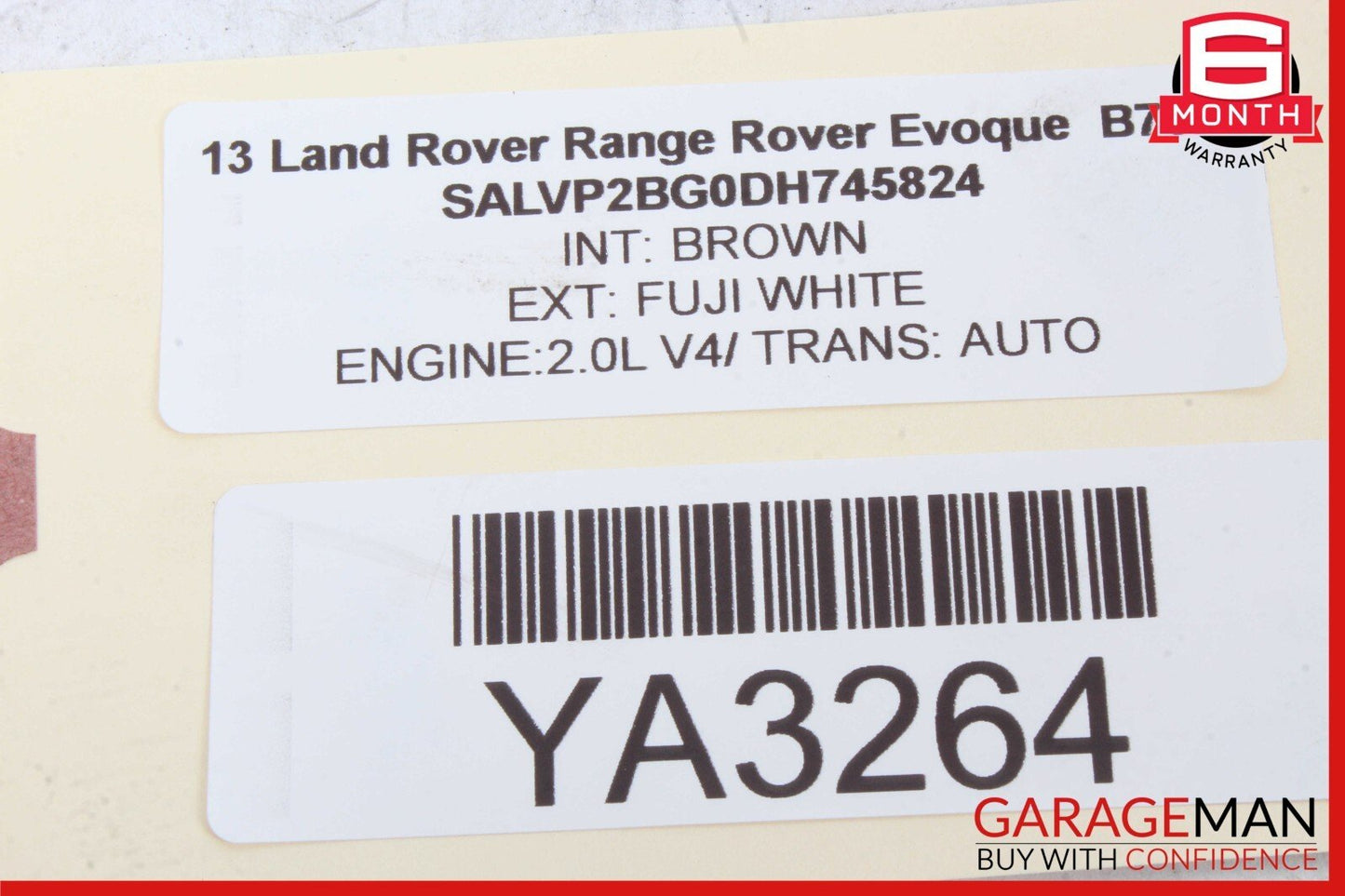 12-19 Land Rover Range Rover Evoque Front Right Seatbelt Seat Belt Retractor