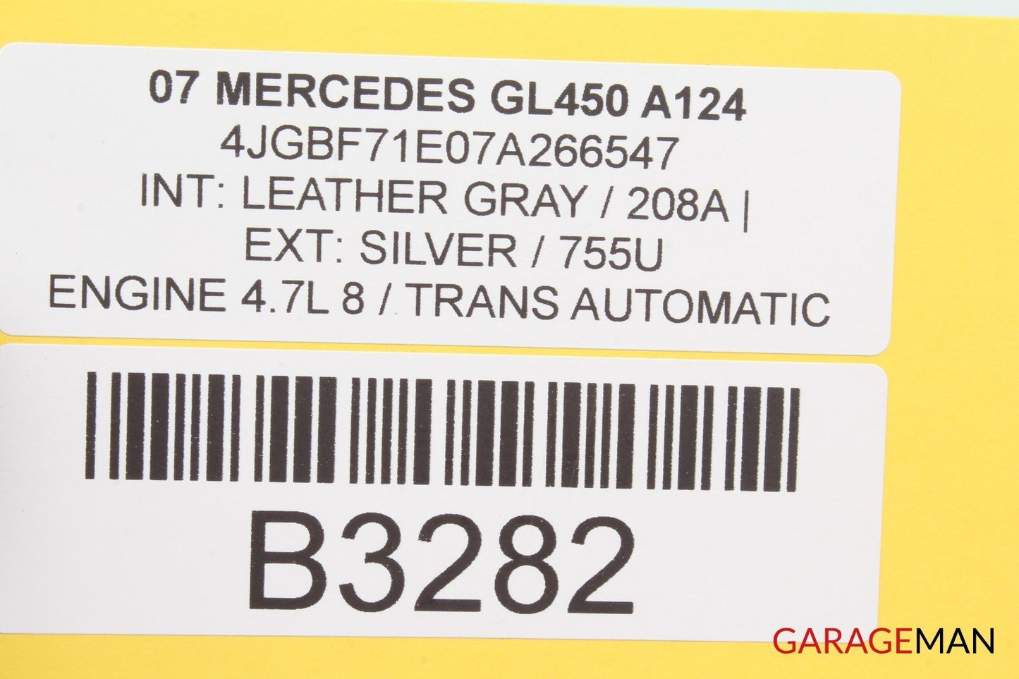 06-12 Mercedes X164 GL450 Rear Dome Light Reading Map Lamp Assembly Grey A124