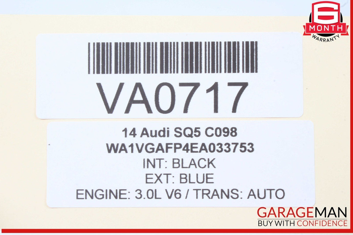 14-17 Audi SQ5 Front Right Passenger Side Seat Occupant Sensor Module OEM