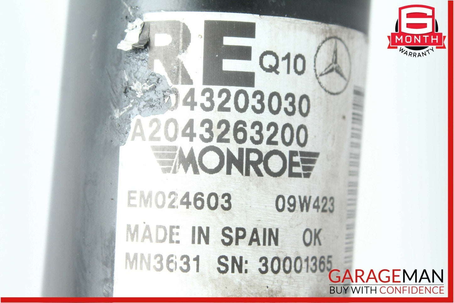 12-14 Mercedes W204 C300 4Matic Rear Right Side Monroe Shock Absorber Damper OEM