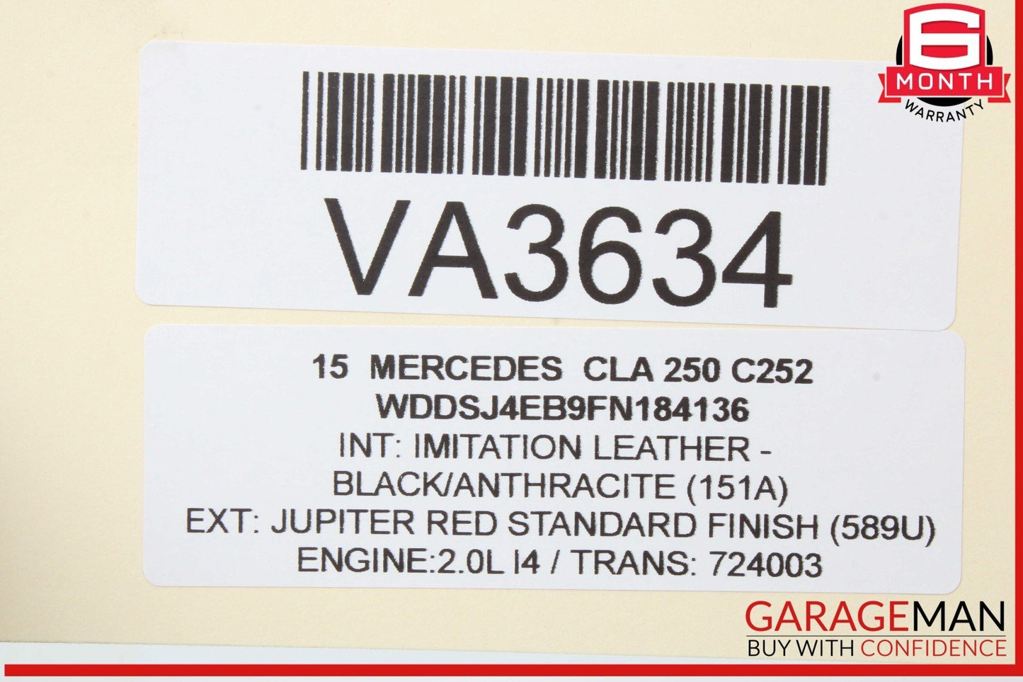 14-19 Mercedes W117 CLA250 Rear Left Driver Side Door Lock Latch Actuator OEM