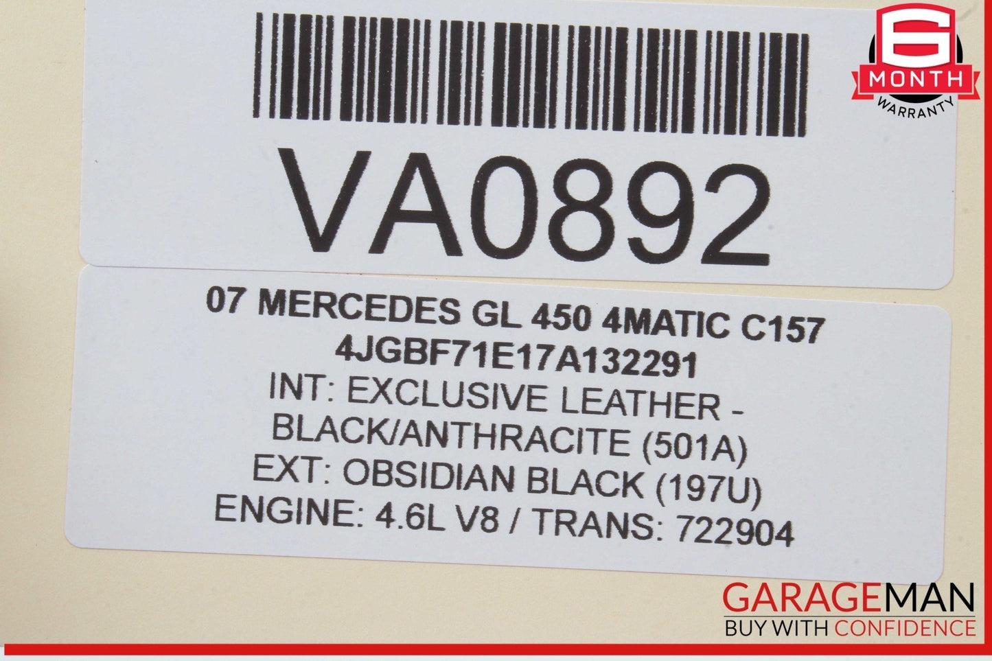 06-13 Mercedes X164 GL450 4MATIC Front Right Side Window Regulator Motor OEM