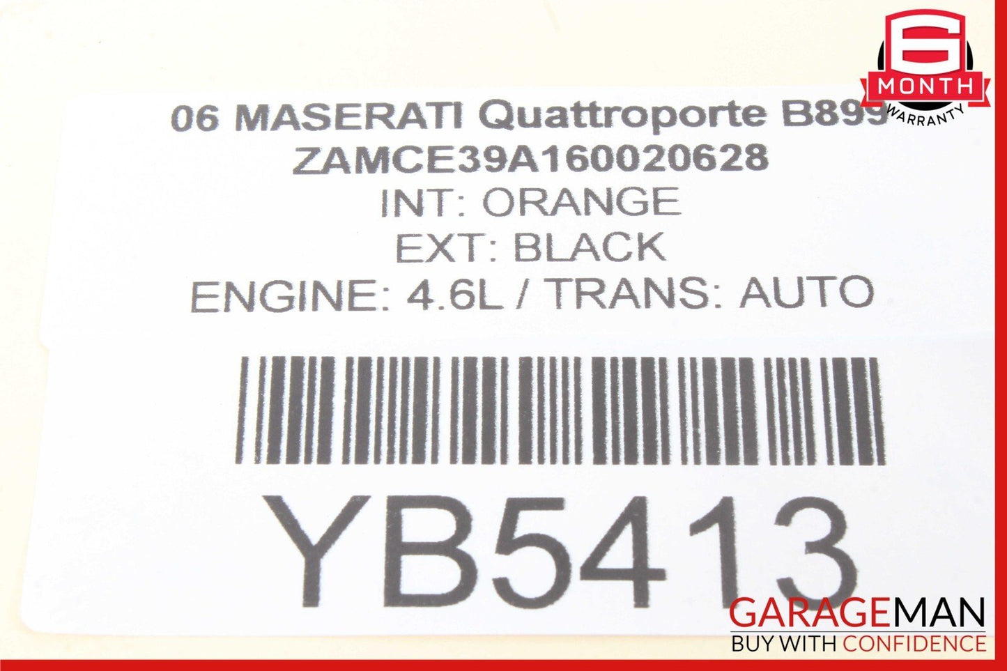 03-13 Maserati Quattroporte M139 Rear Right Side Exterior Door Handle OEM