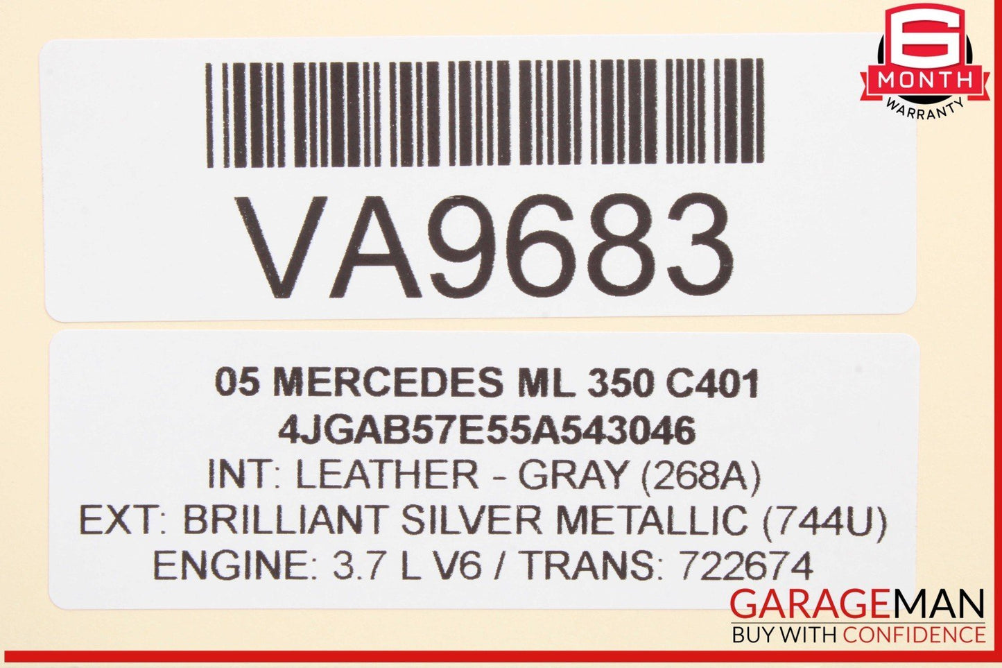 98-05 Mercedes W163 ML350 ML500 ML55 AMG Power Steering Pump 0034666401 OEM