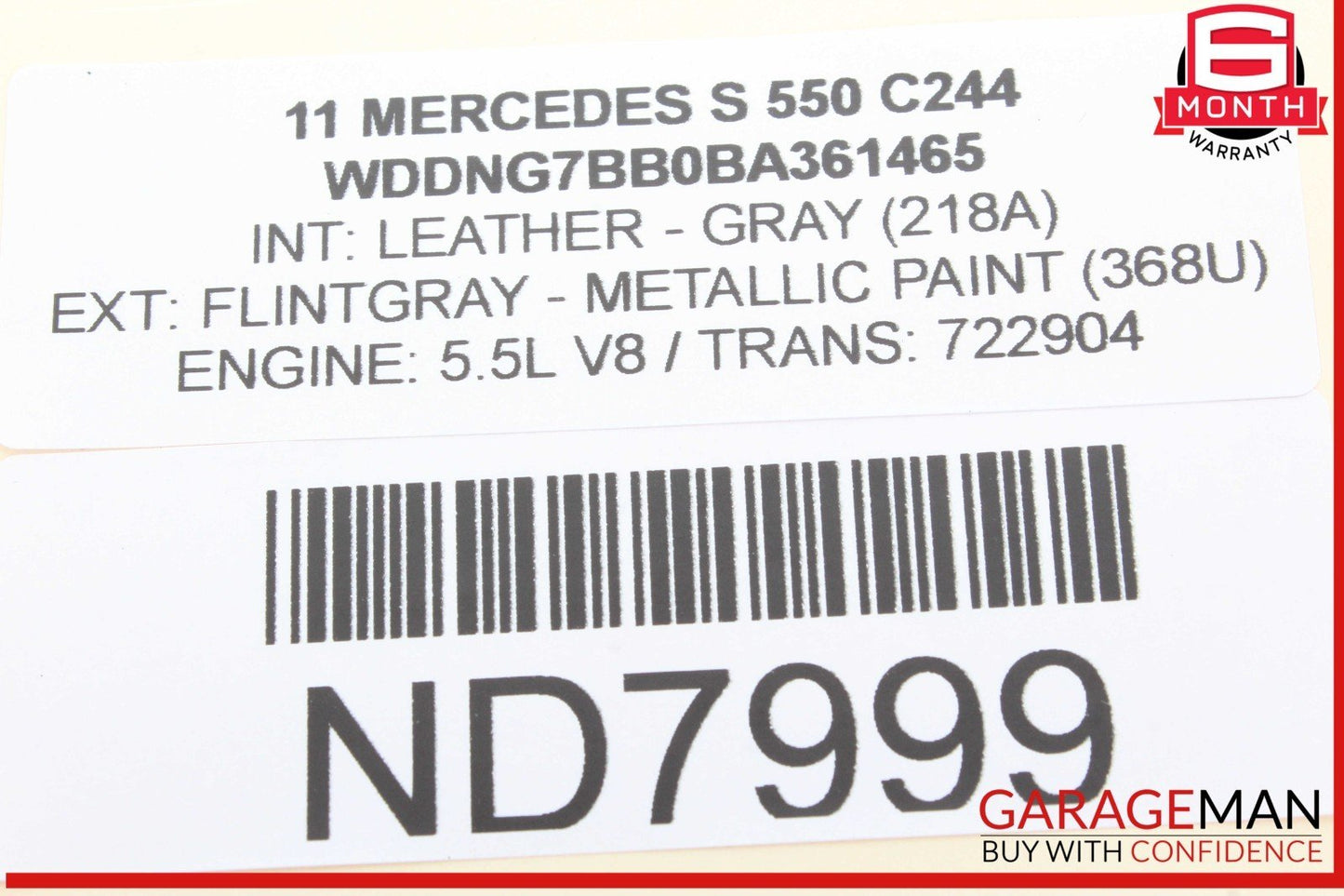 12-20 Mercedes W221 S550 S400 Keyless Go Entry Antenna 1668200075 OEM