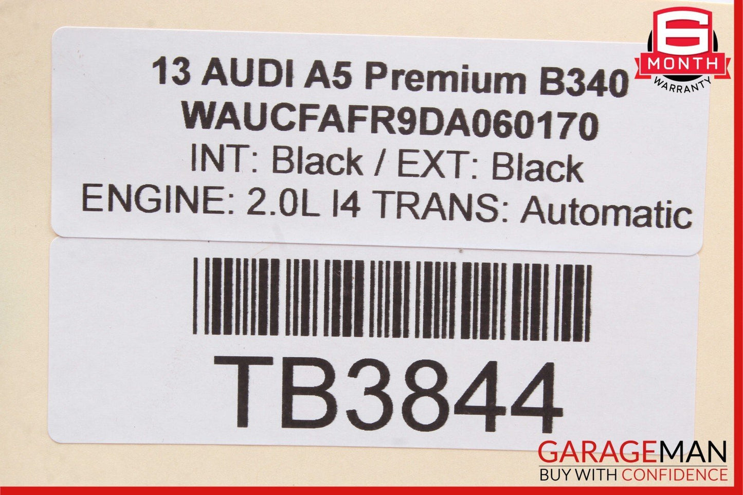 12-18 Audi A5 A6 2.0L Upper Timing Chain Trim Cover Panel 06H103269H OEM