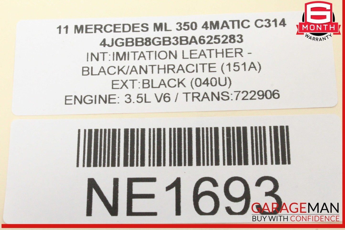 06-12 Mercedes W164 ML350 4MATIC Front Left Side Bumper Fog Light Lamp OEM
