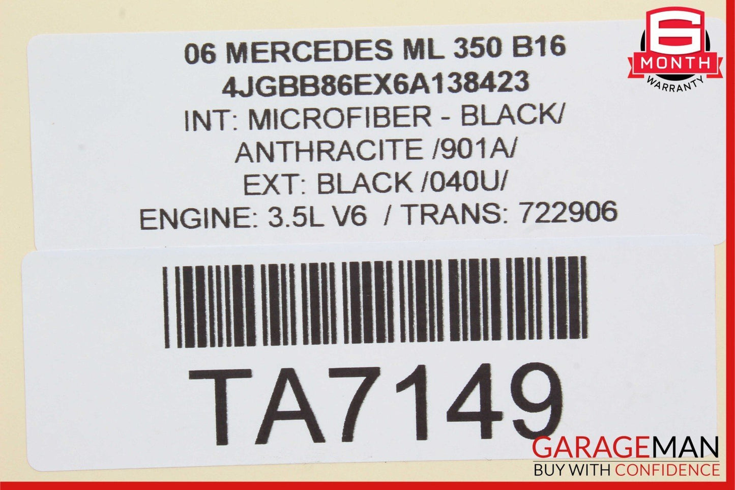 06-13 Mercedes W164 ML350 R350 GL450 Front Left Side Door Control Module Unit
