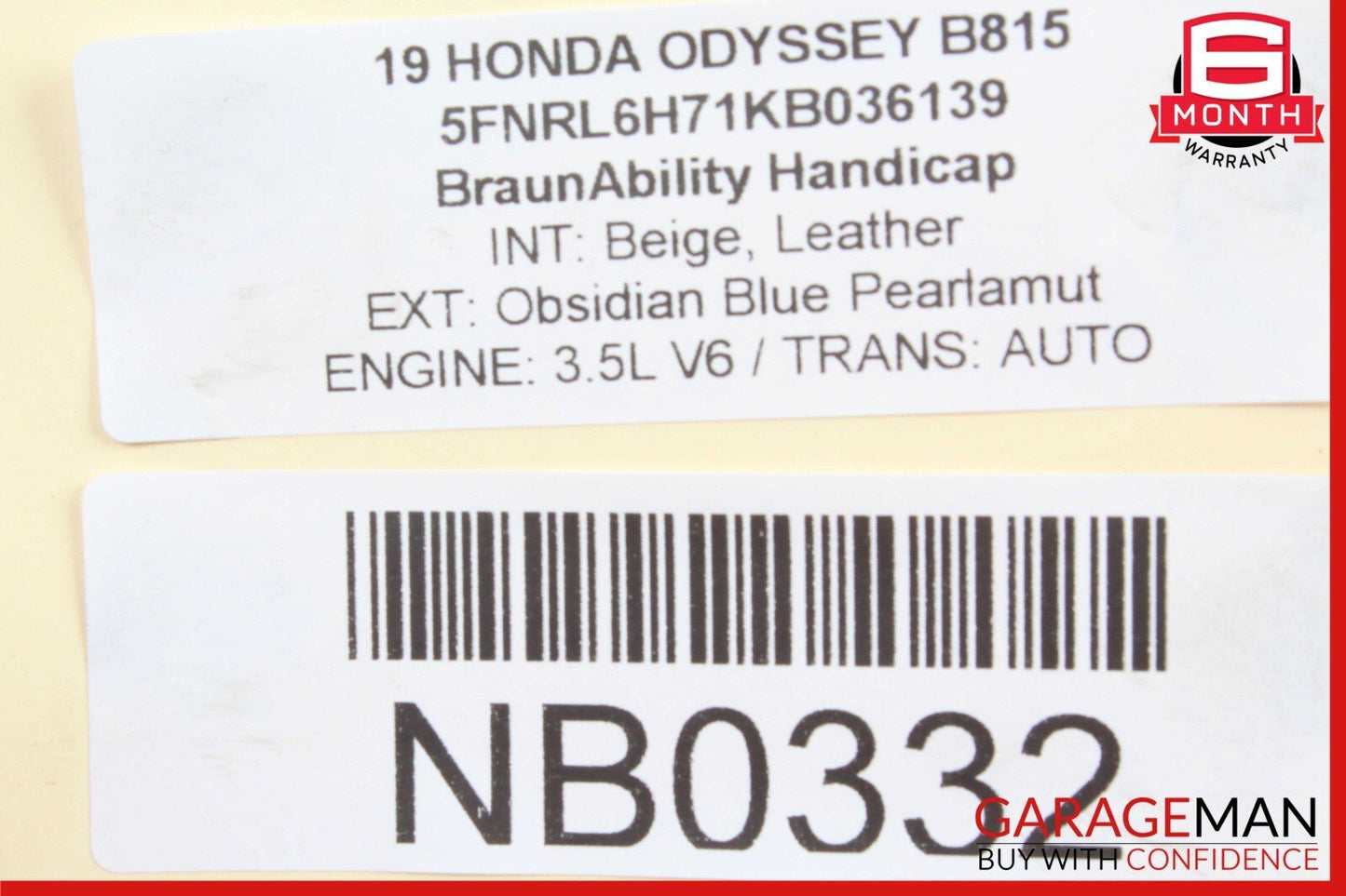 18-20 Honda Odyssey Radiator Center Mount Support Bracket OEM