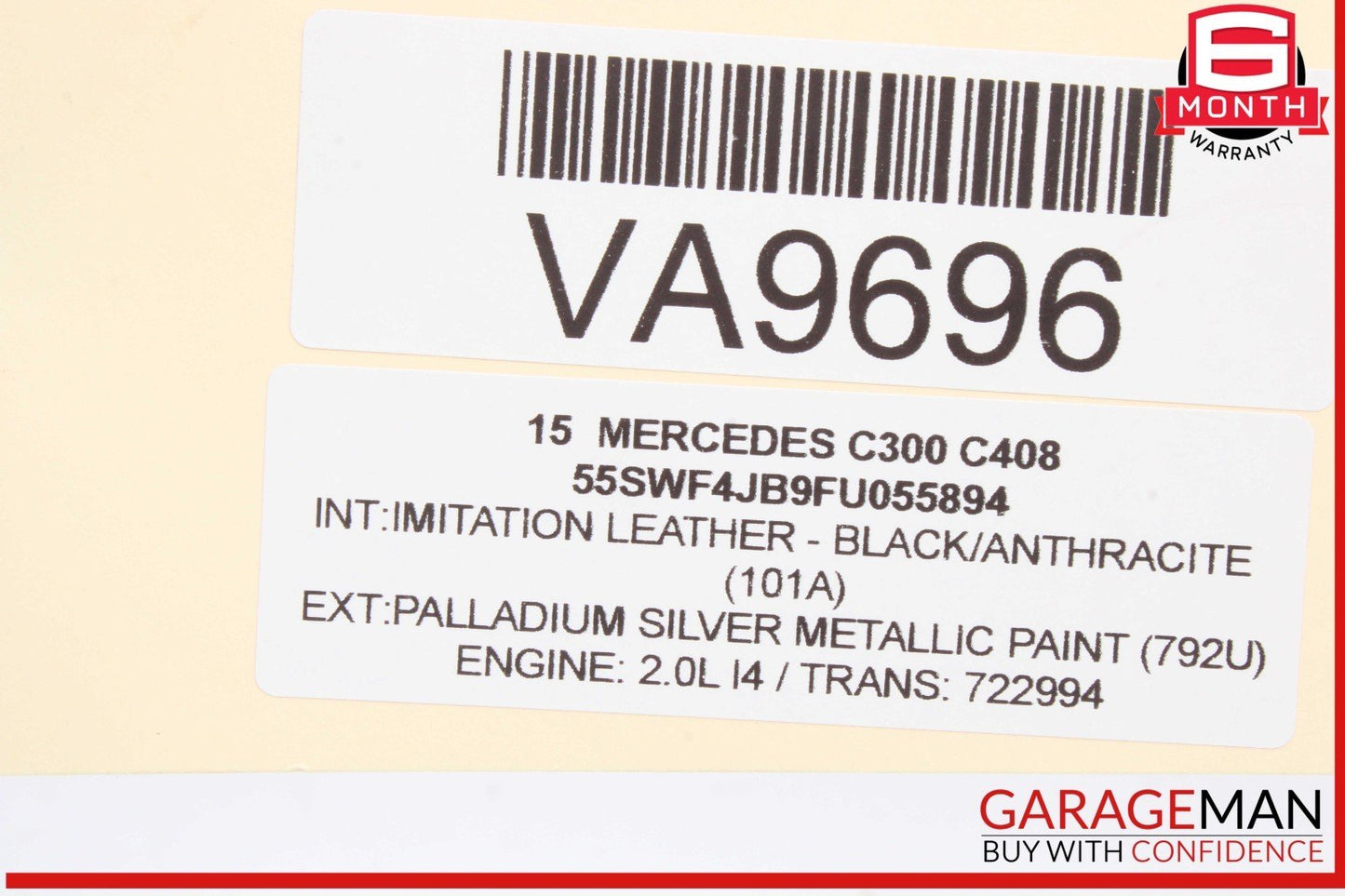15-21 Mercedes W205 C300 C43 AMG Front Right Bumper Reinforcement Impact Bar OEM