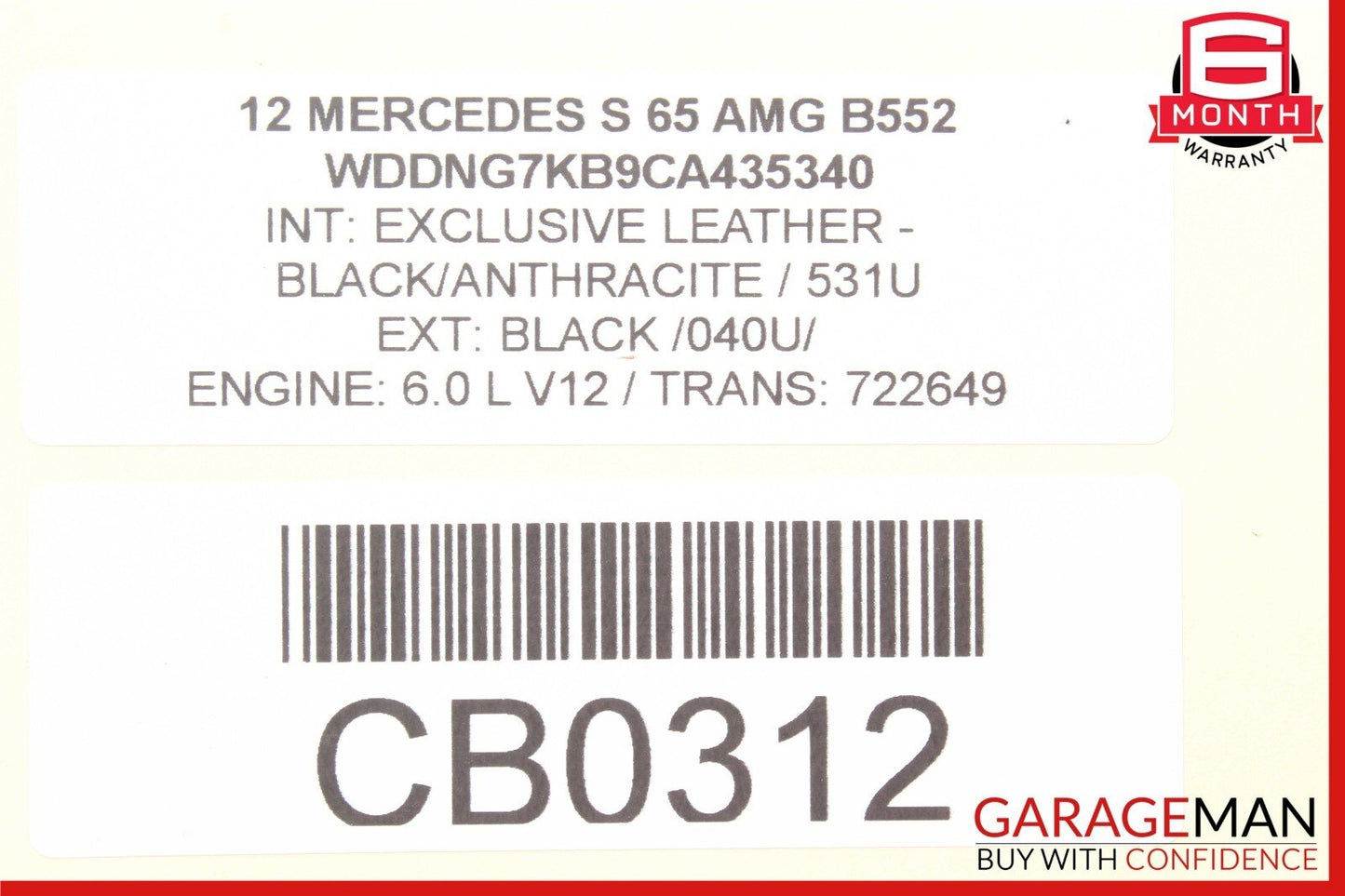 07-14 Mercedes W221 S65 AMG E320 CL600 ML350 Engine Motor Starter 0061516101 OEM