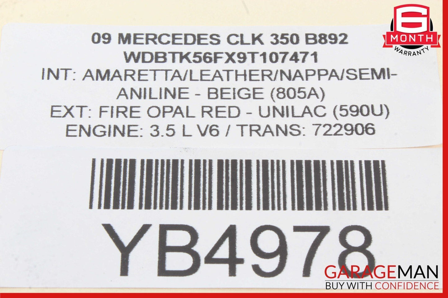 03-09 Mercedes W209 CLK350 CLK550 Front Right Side Exterior Door Handle OEM