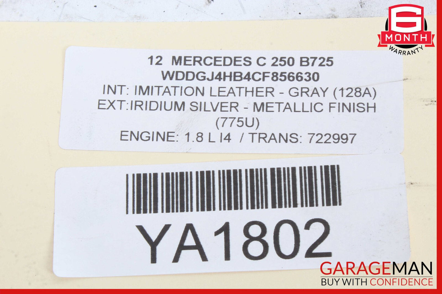 08-14 Mercedes W204 C300 C350 C250 Rear Left or Right Axle CV Half Shaft OEM