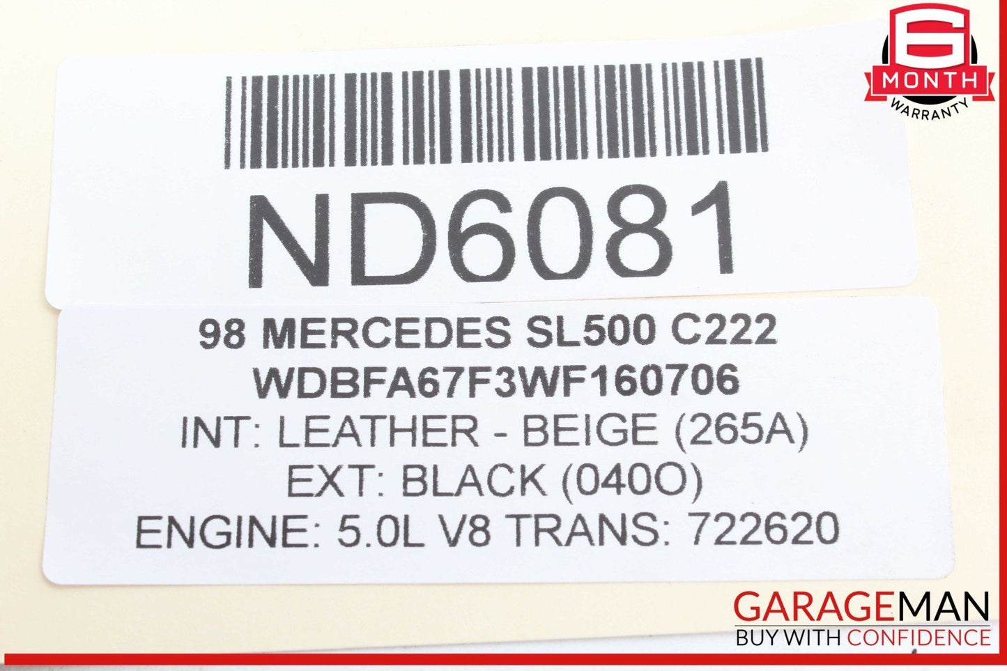 90-02 Mercedes R129 SL500 SL320 SL600 Steering Column Cruise Control Switch OEM