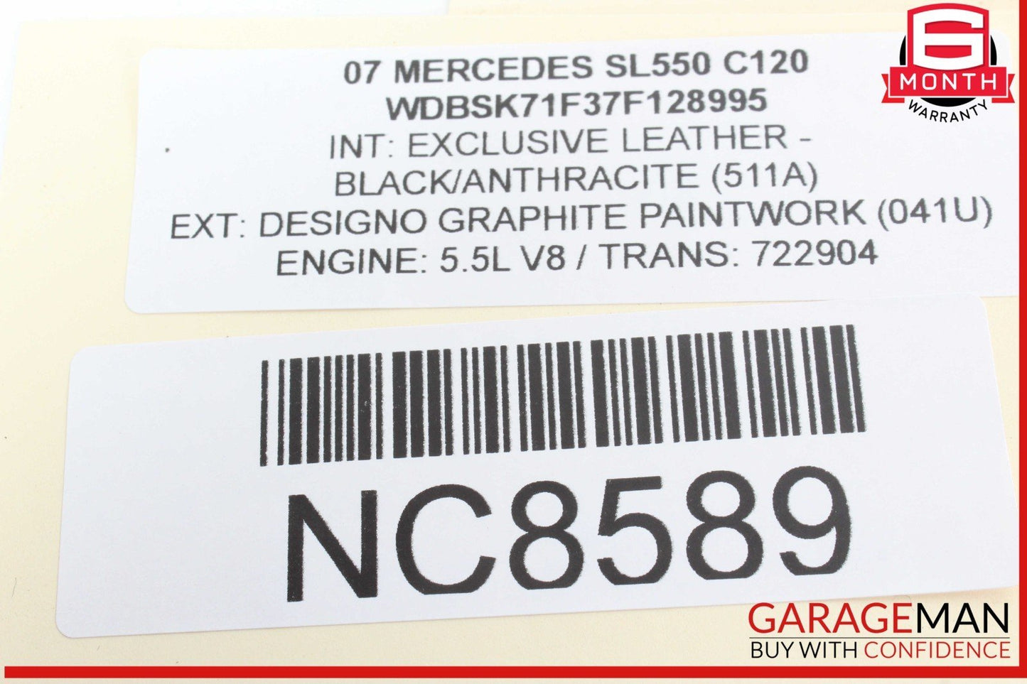 03-12 Mercedes R230 SL550 SL55 AMG Front Left Under Seat Control Module Unit OEM