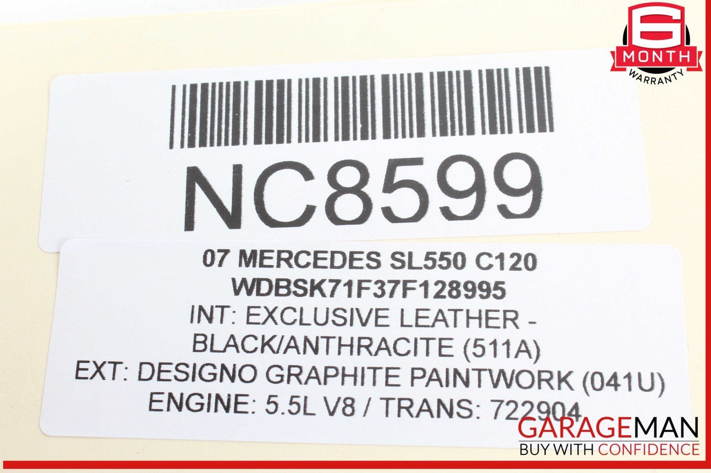 07-08 Mercedes R230 SL550 SL600 Parktronic Park Assist Control Module OEM